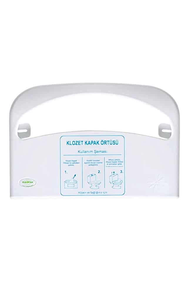 Klozet Kapak Örtüsü Dispenseri Beyaz